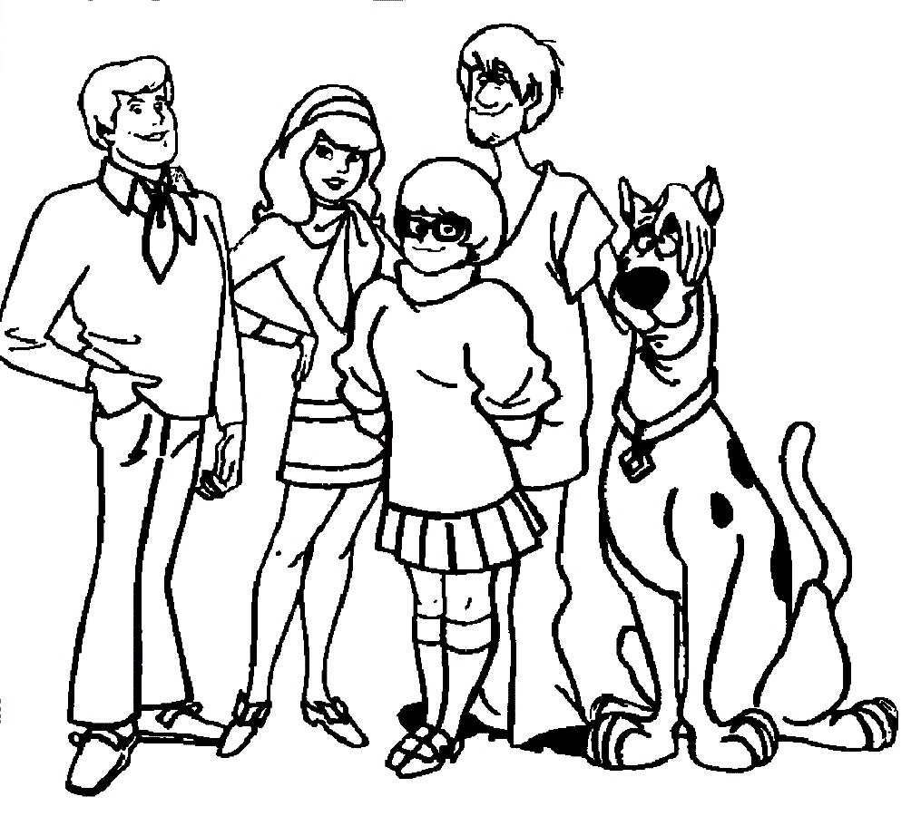 1015x900 Scooby Doo Coloring Pages