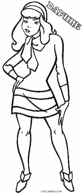 285x670 Scooby Doo Coloring Pages Daphne Scoo Doo Daphne Coloring Pages