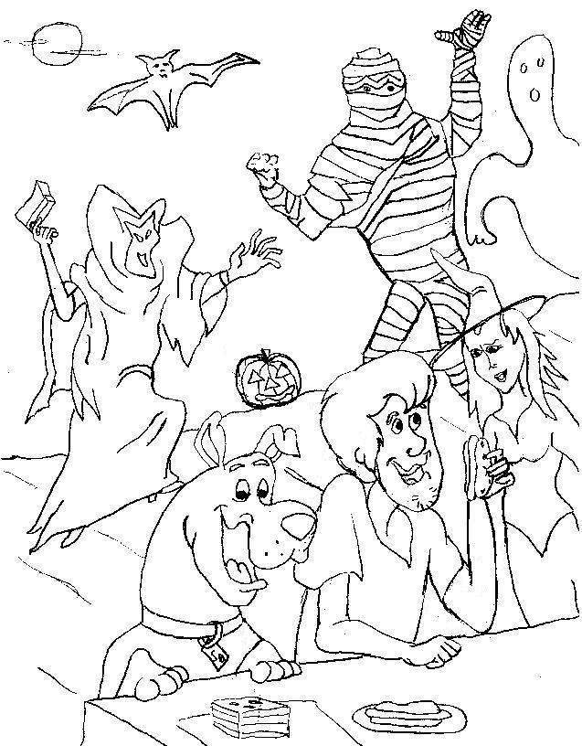 Scooby Doo Halloween Coloring Pages