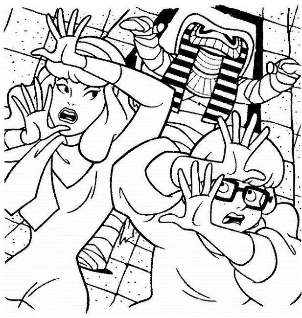 617x650 Scooby Doo Mummy Coloring Pages Cartoon Embroidery Mummy