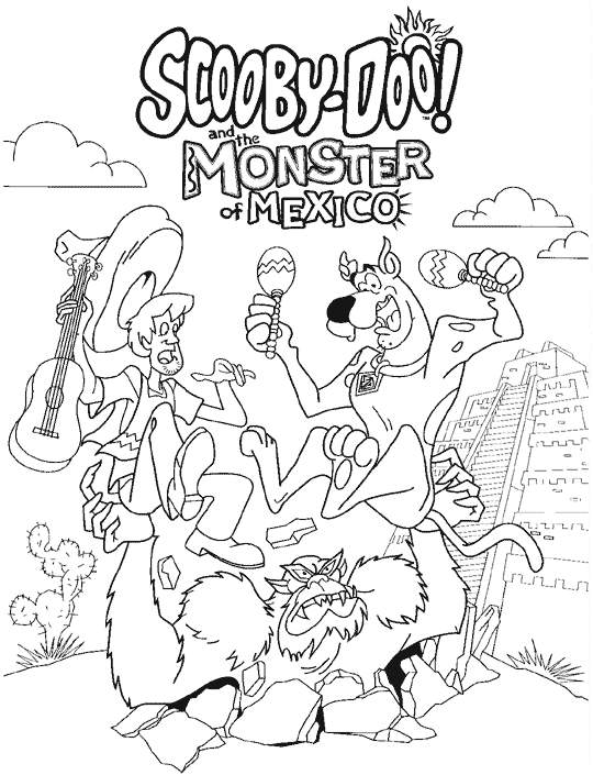 540x705 Scooby Doo Monster Coloring Pages Coloring Pages