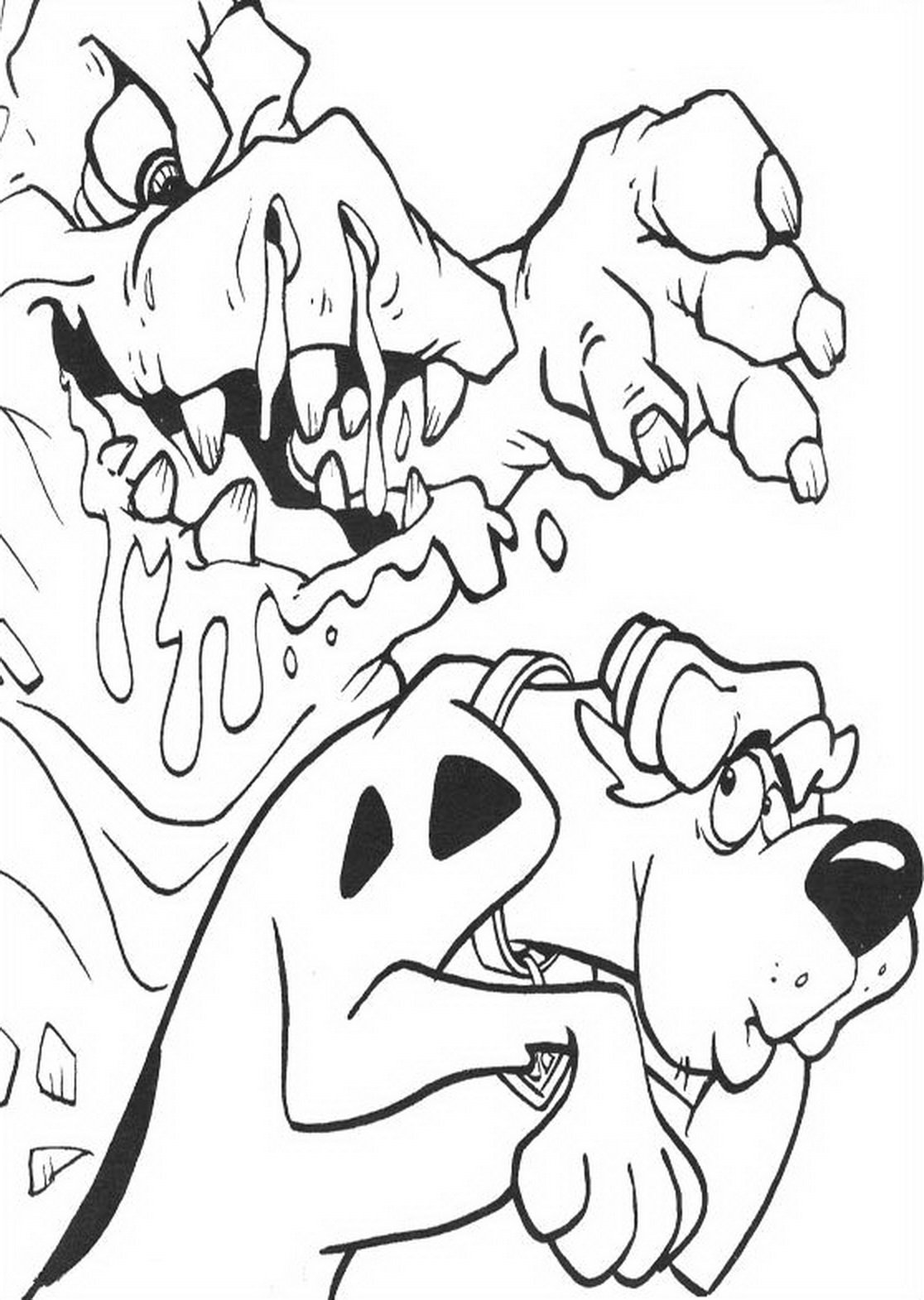 1116x1570 Animal Monster Chasing Scooby Coloring Page Animal Pages