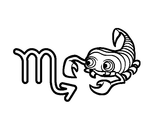 600x470 Scorpio Horoscope Coloring Page