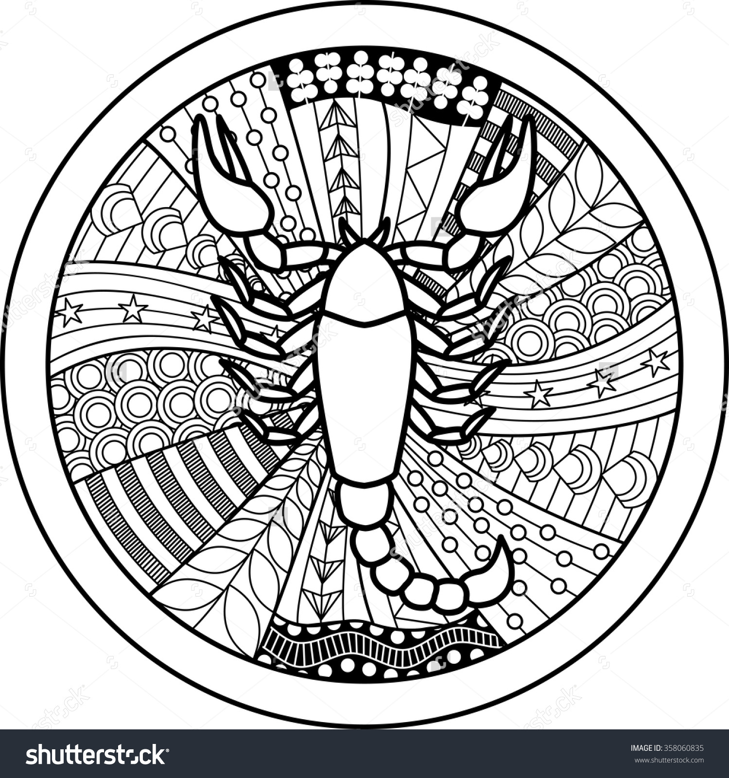 1500x1600 Zodiac Sign Scorpio Zentangle Zodiac Coloring Pages For Adults