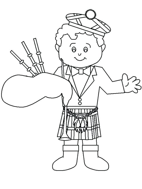600x800 The Best Place For Coloring Page At Part Bagpipes A Little Boy