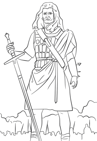 333x480 William Wallace Coloring Page Scotland Category. Select