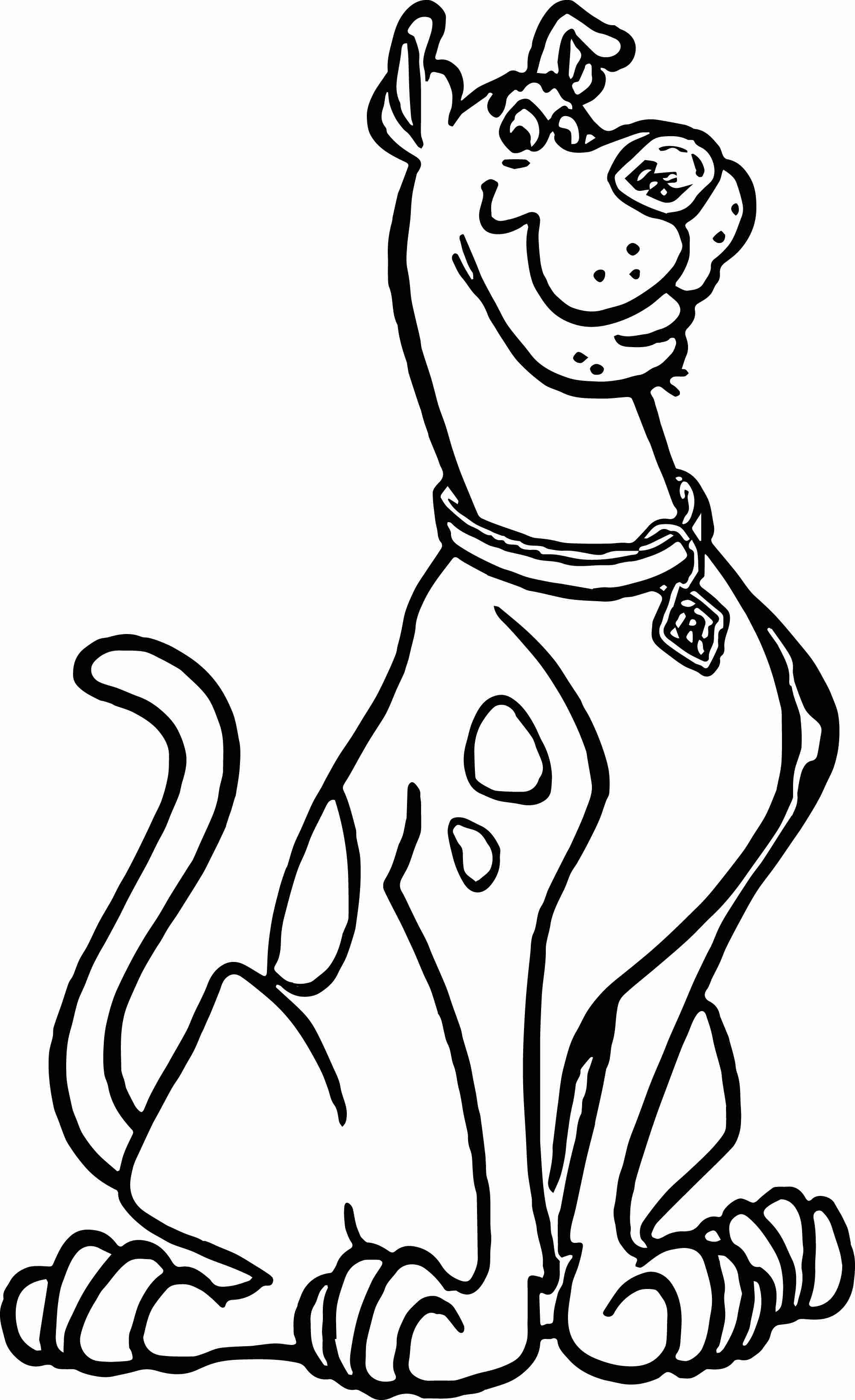 2002x3279 Funny Scooby Doo Coloring Pages For Kids Luxury Outline Endearing