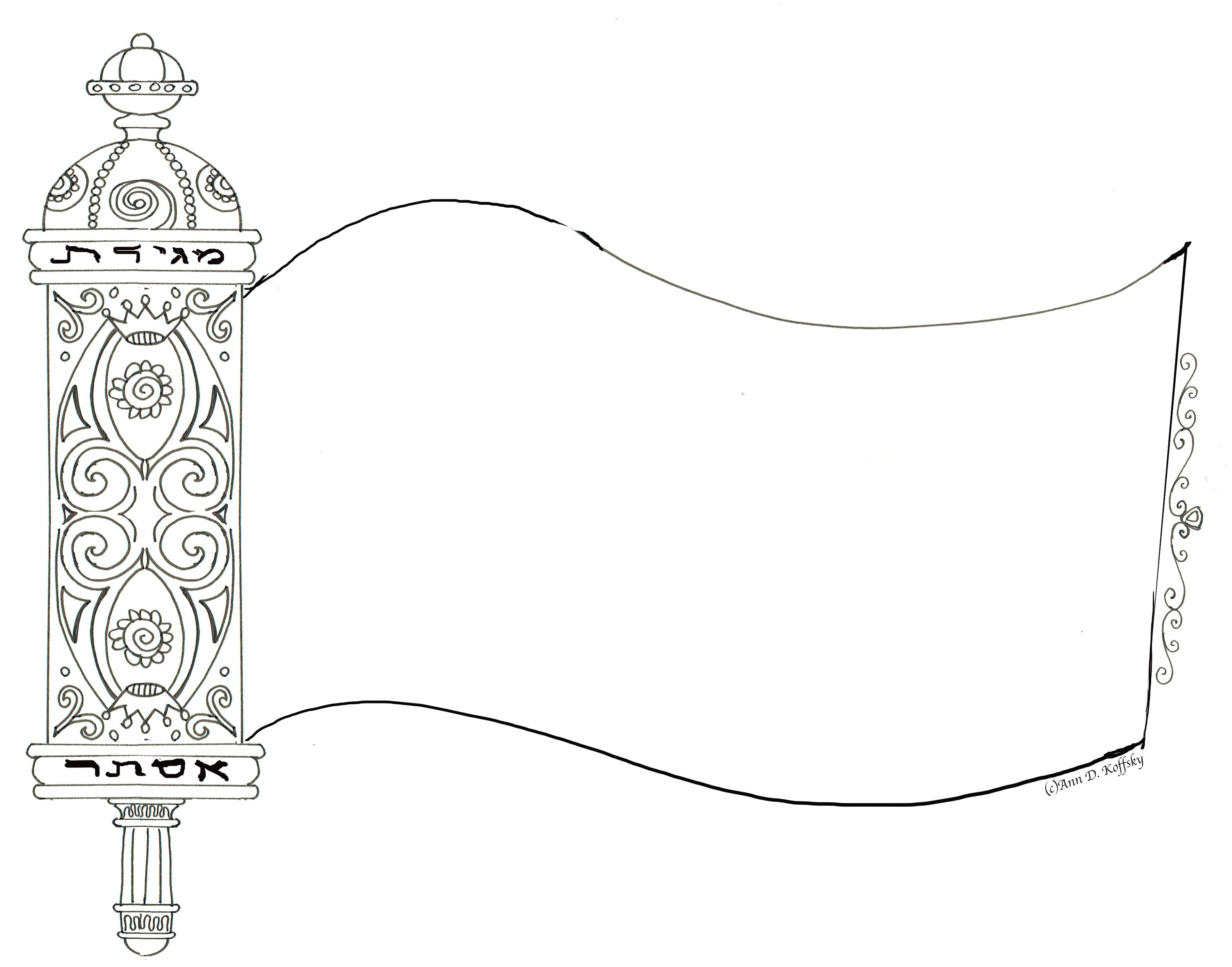 3019x2370 Scroll Coloring Page