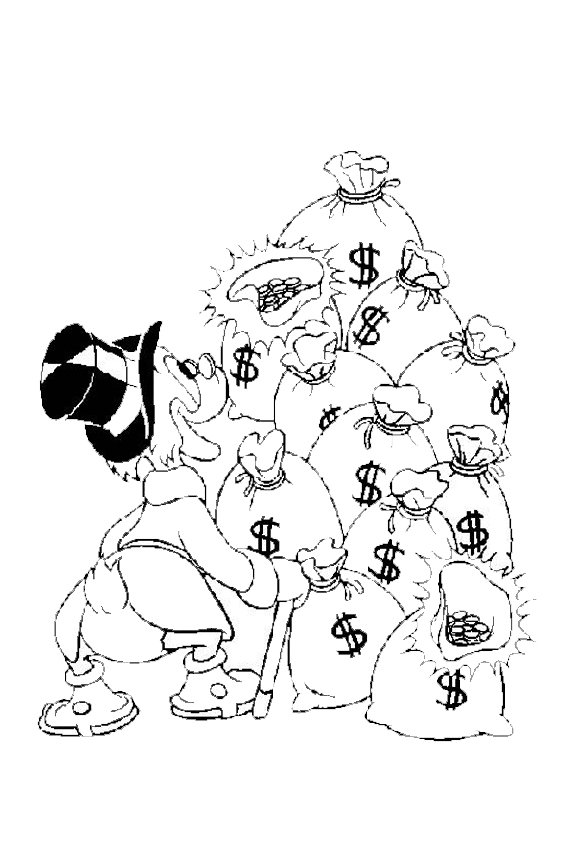 567x850 Scrooge Mcduck, The Rich Uncle Of Donald Who Swims In Gold