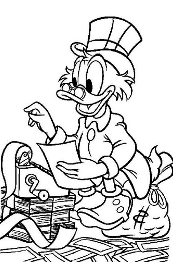 566x853 18 Best Scrooge Mcduck Coloring Pages Images