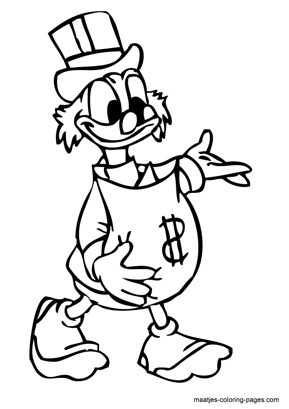 595x842 Scrooge Mcduck Coloring Page