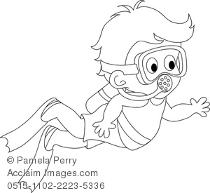 Scuba Coloring Page