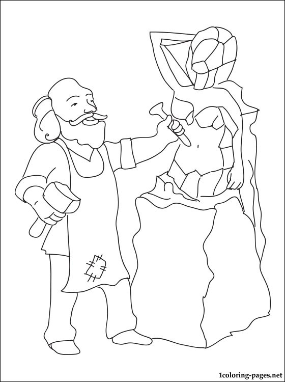 560x750 Sculptor Coloring Page Coloring Pages