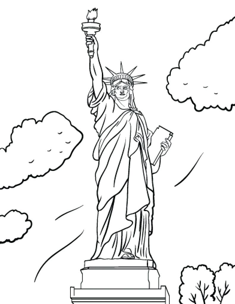 791x1024 Statue Of Liberty Coloring Page