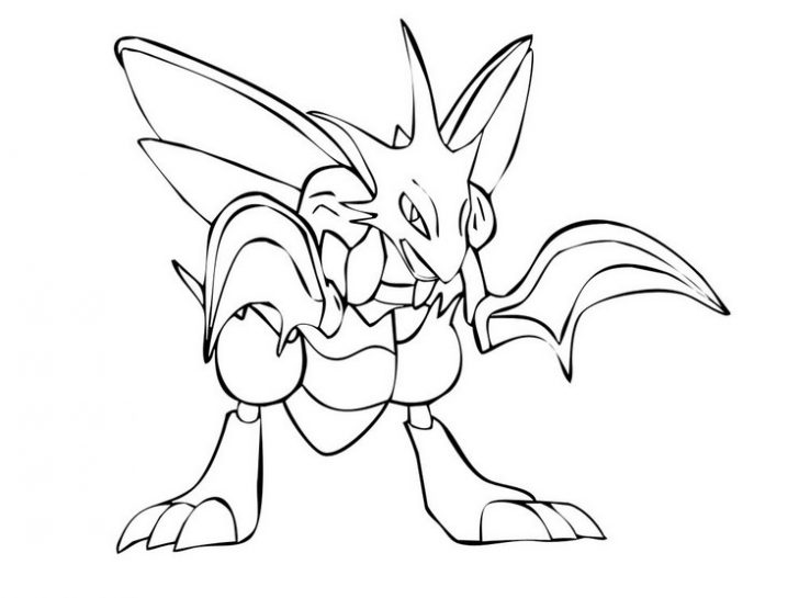 728x545 Scyther Pokemon Coloring Coloring Pages Kids