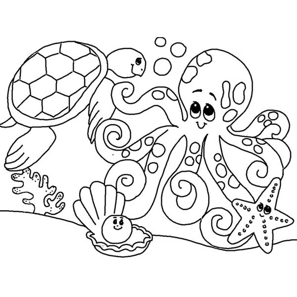 600x600 Coloring Pages Sea Animals Lovely Ocean Animals Coloring Pages 84