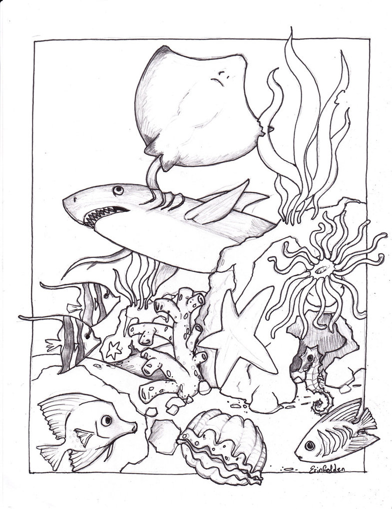 785x1018 Deep Sea Coloring Pages Creatures Creature In Animal Within