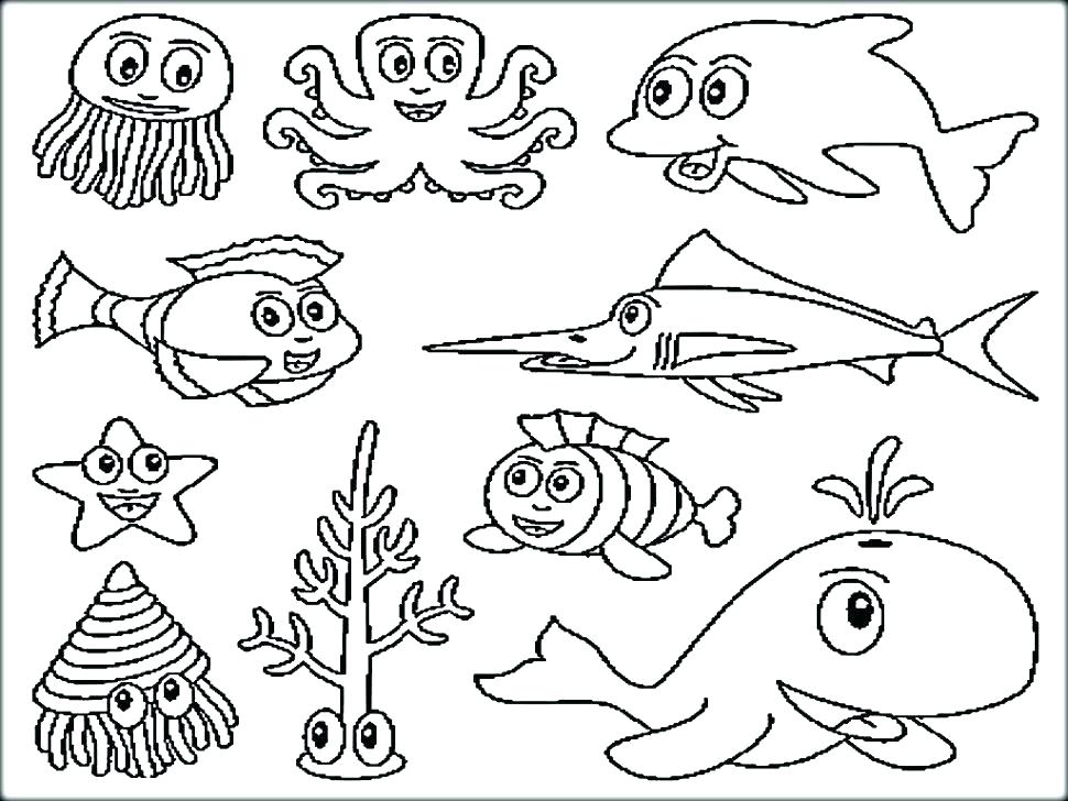 970x728 Sea Animal Coloring Pages Underwater Coloring Pages Underwater