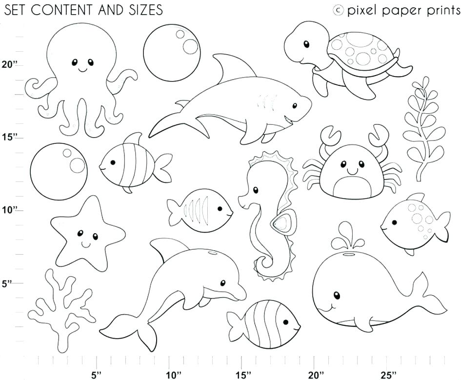 945x779 Coloring Pages Of The Ocean Sea Animal Coloring Pages Sea Animals