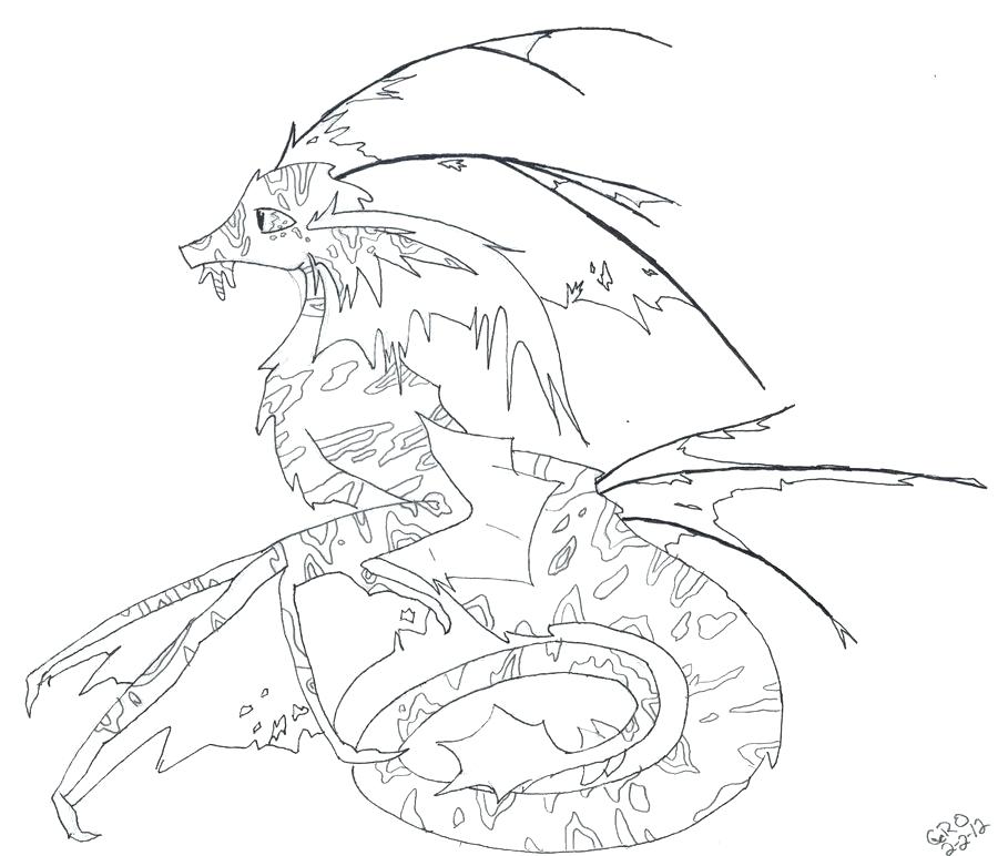 900x772 Sea Dragon Coloring Pages Realistic Dragon Coloring Pages Drawn