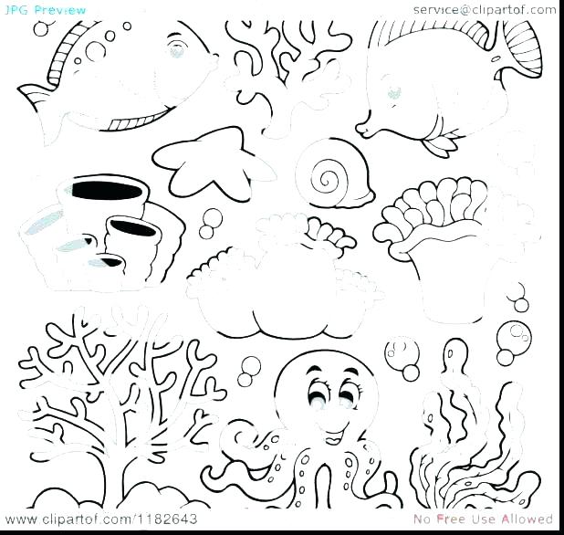 618x586 Underwater Coloring Page Underwater Coloring Pages Photograph