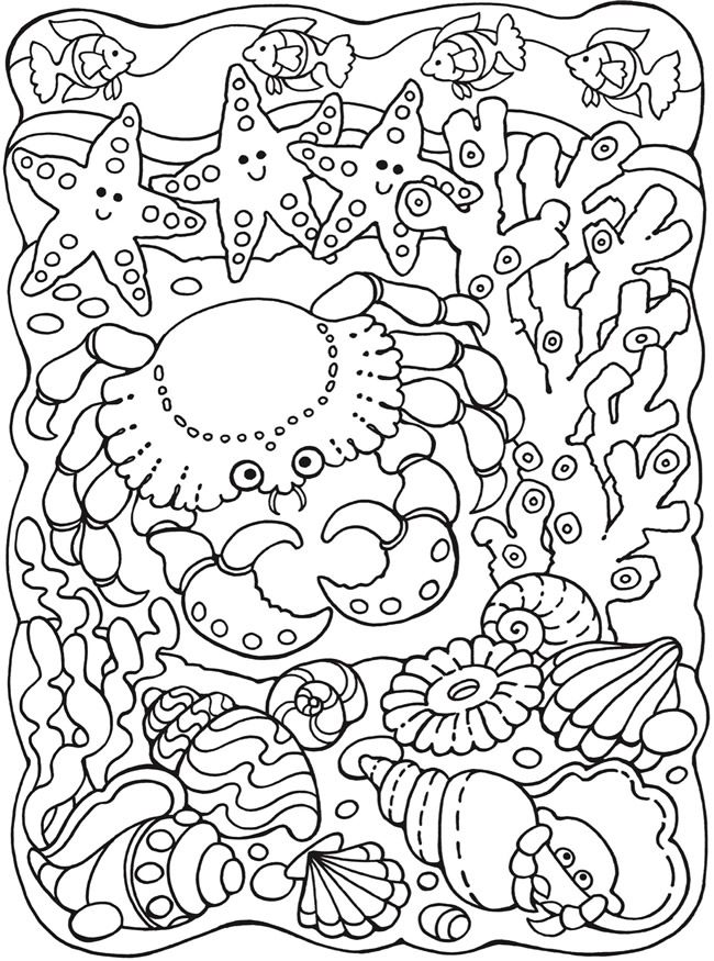 650x875 936 Best Colouring~under The Sea ~ Fish~mermaids~shells