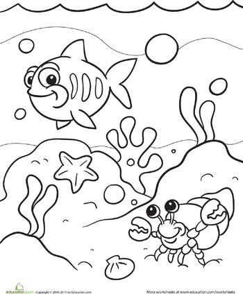 Sea Life Coloring Pages For Preschool