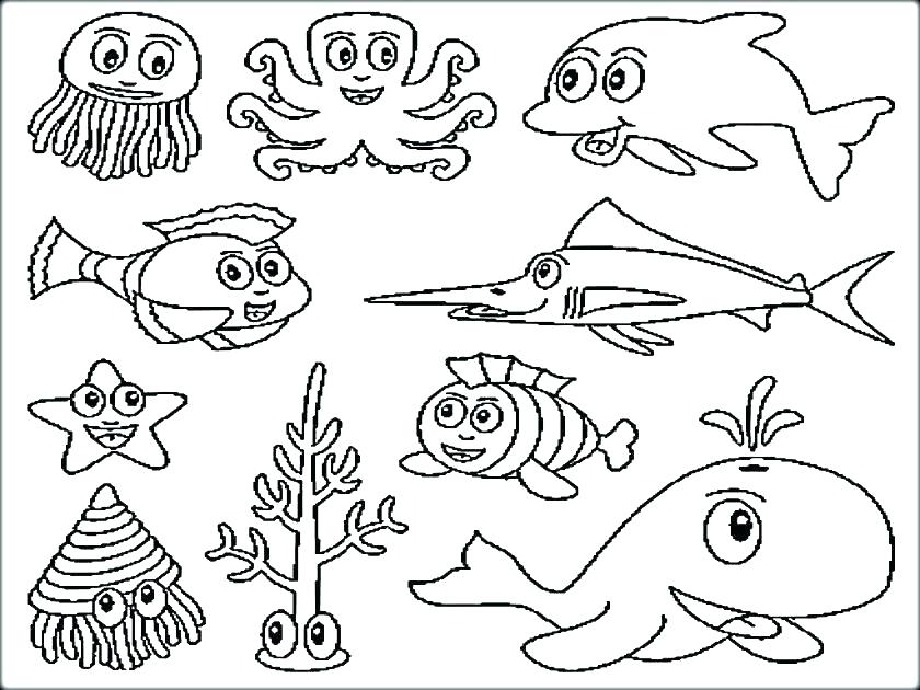 840x630 Realistic Ocean Life Coloring Pages View Larger Page Sea Animals