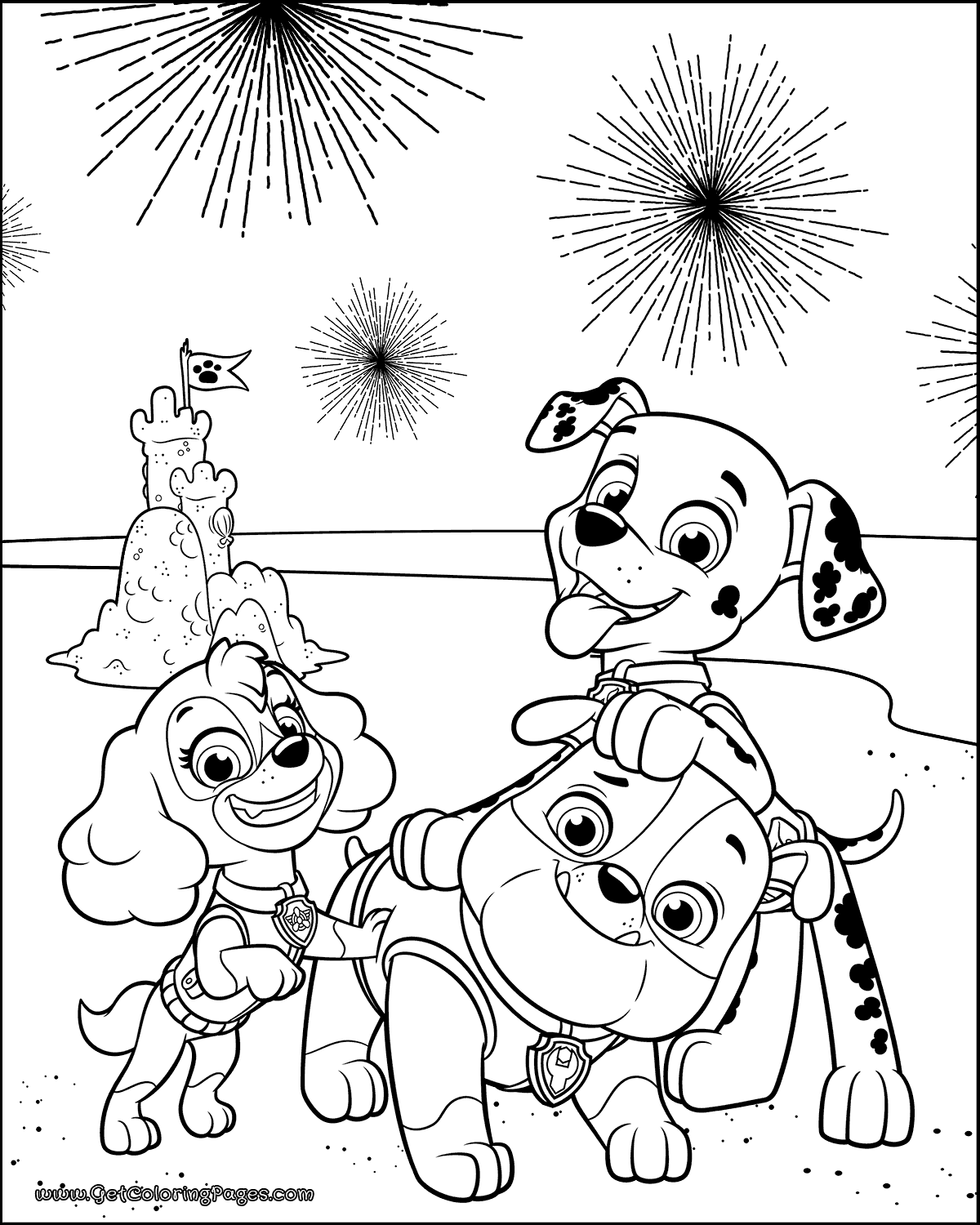 1200x1500 Paw Patrol 4th Of July Coloring Page