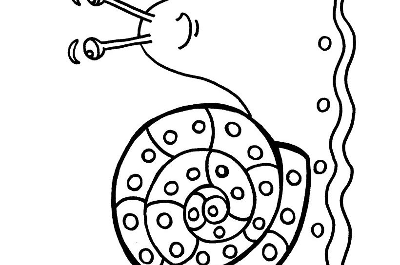 820x544 Realistic Garden Snail Coloring Page Free Printable Cute Pages