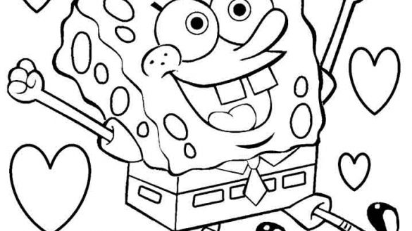 585x329 Sponge Coloring Worksheet Coloring Page Sporturka Spongebob