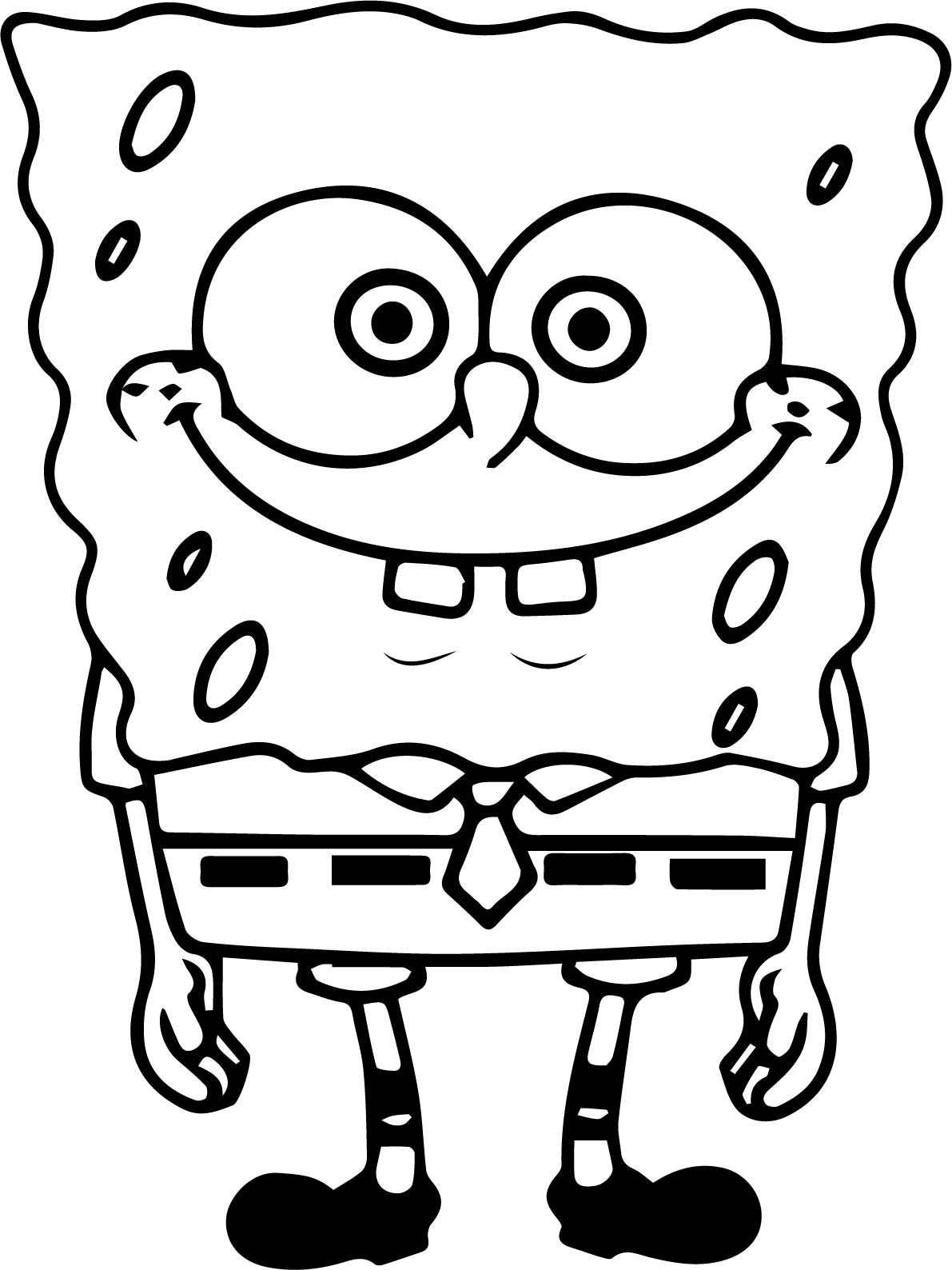 1191x1588 Sponge Sunger Bob Comic Happy Coloring Page Wecoloringpage