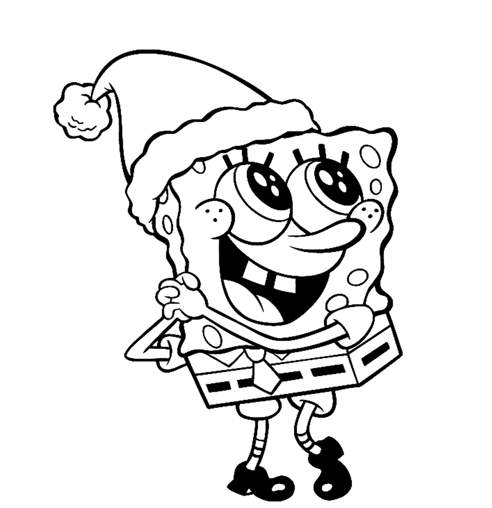 1000x1031 Spongebob Christmas Coloring Page Girls Scouts