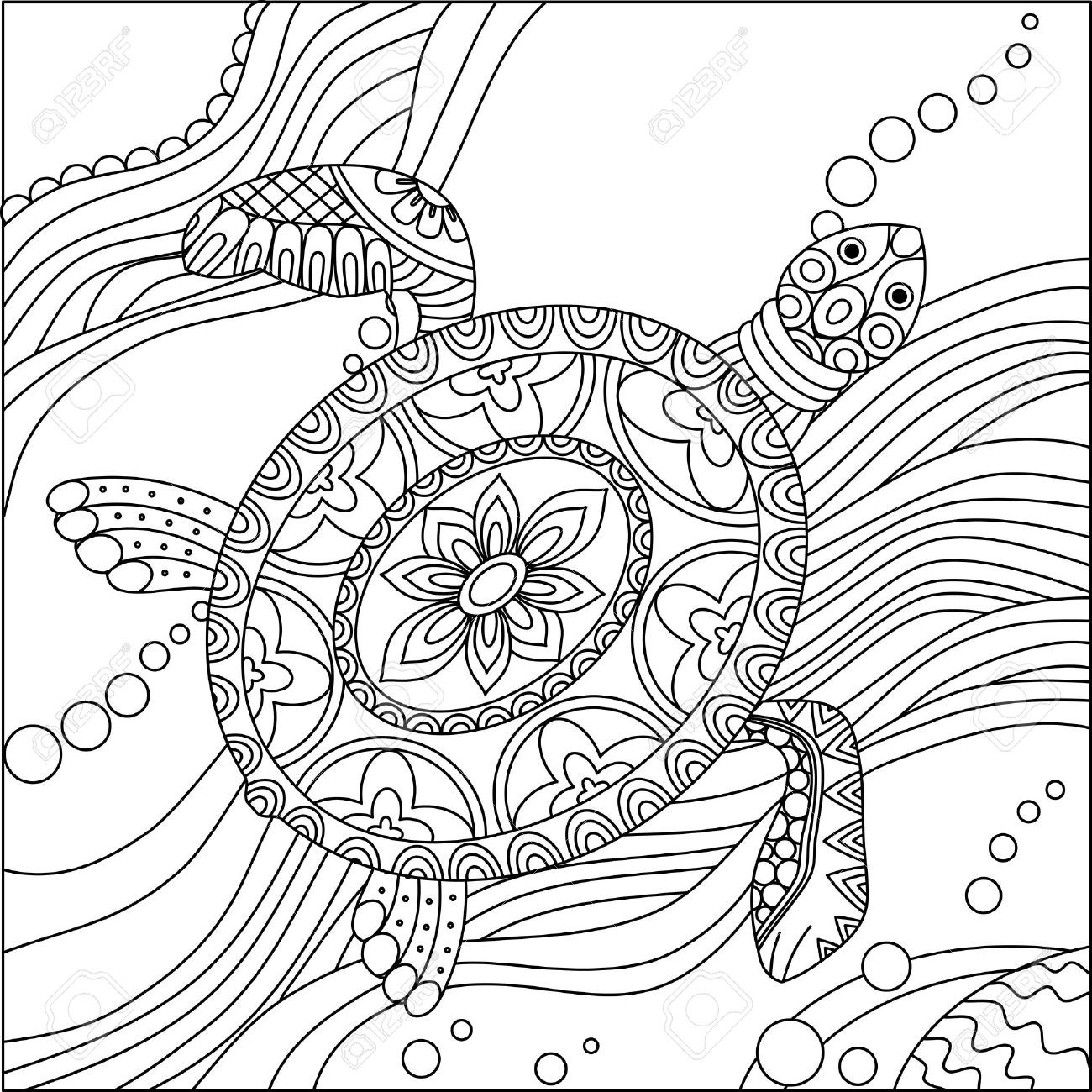 1300x1300 Sea Turtle Coloring Page Elegant Sea Turtle Doodle Hand Drawn