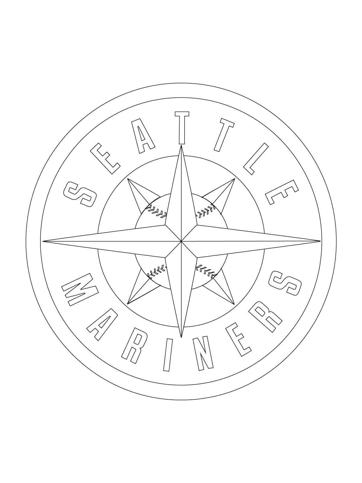 1200x1600 Seattle Mariners Logo Coloring Page Super Coloring Seattle