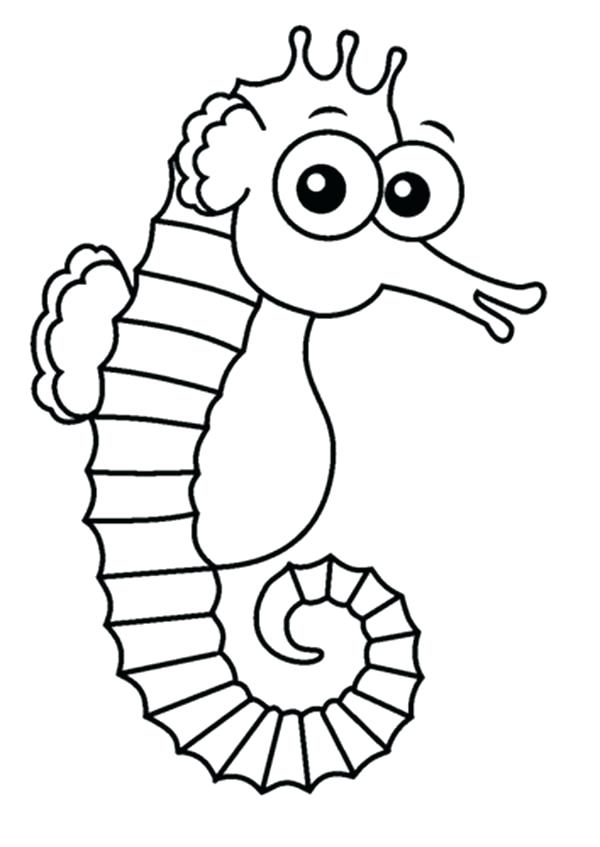 600x847 Seahorse Coloring Page Or Good Seahorse Coloring Pages In New