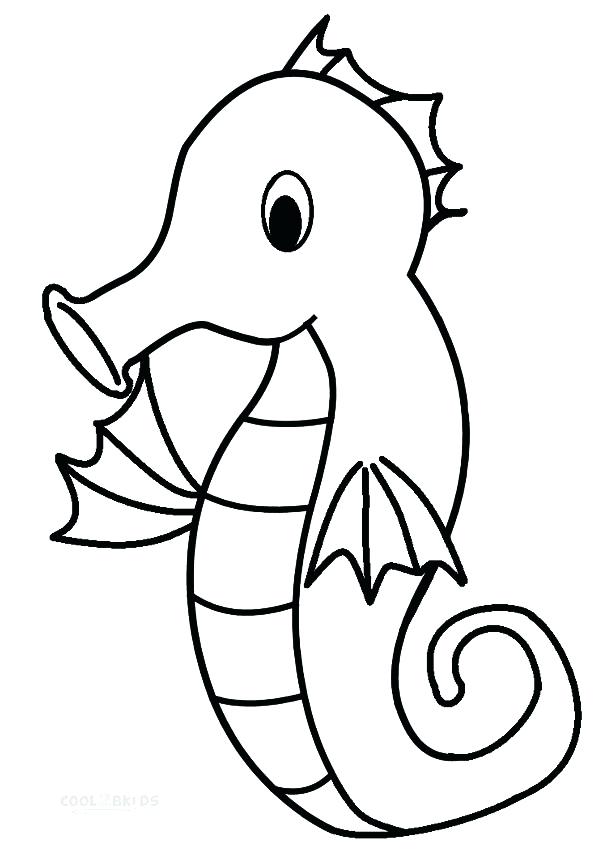 607x850 Seahorse Coloring Page Seahorse Coloring Pages To Print Cartoon