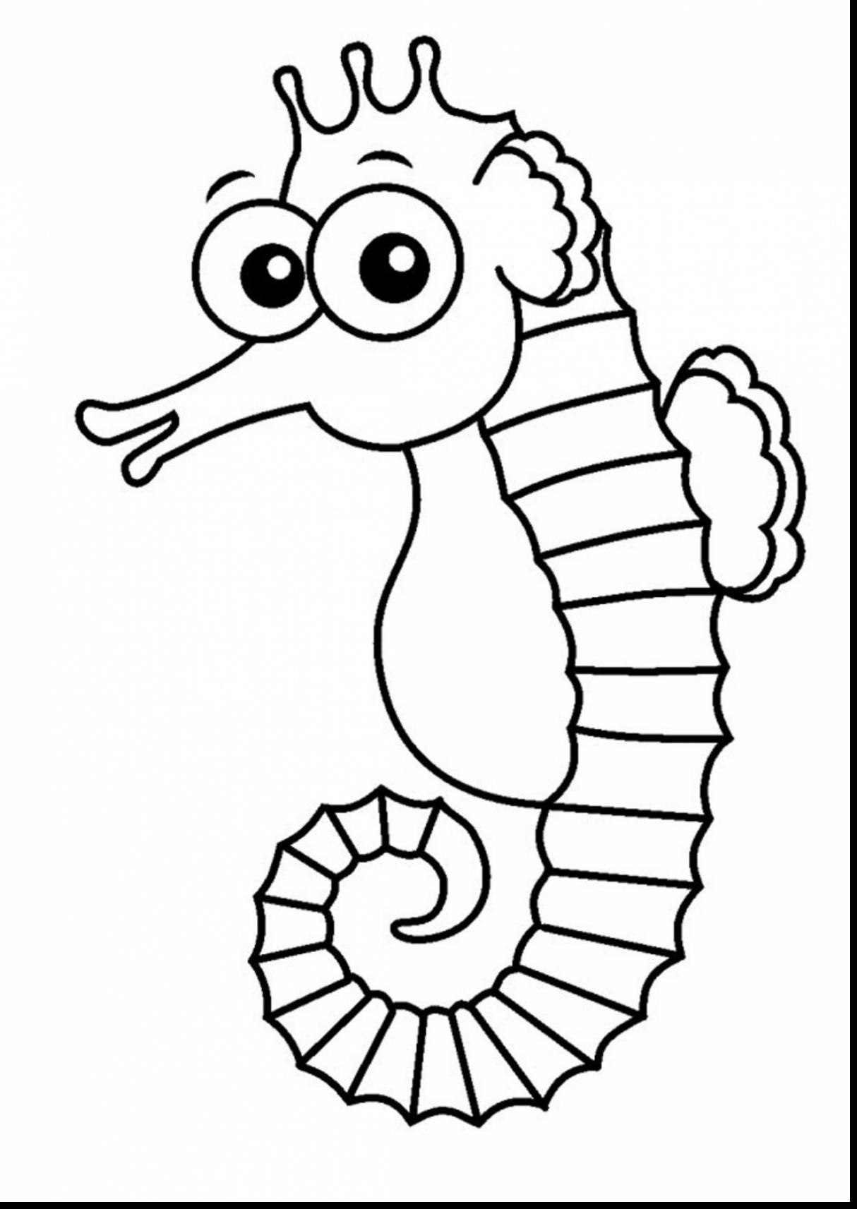 1214x1713 Unique Seahorse Page To Color Design Printable Coloring Sheet
