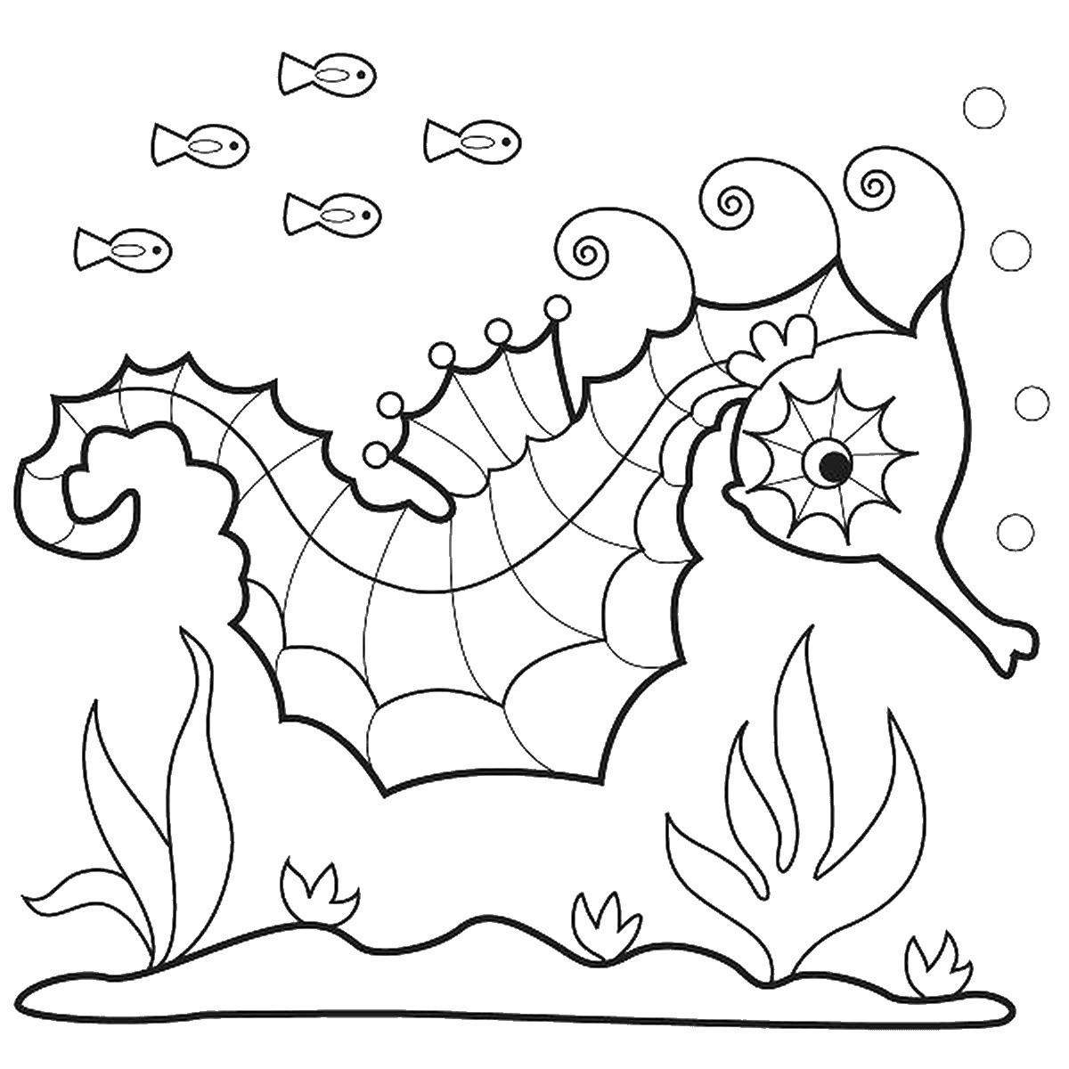 1200x1200 Free Printable Seahorse Coloring Pages For Kids Best Acpra