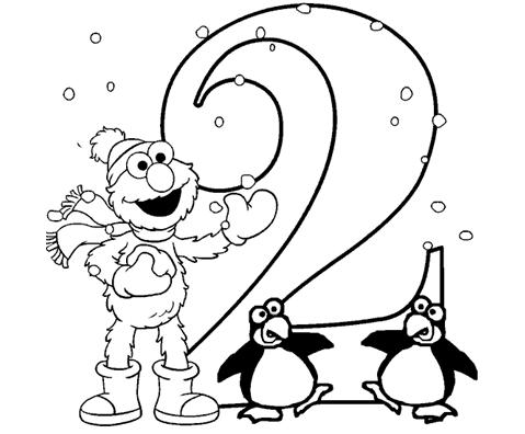 479x396 Elmo And The Number Two Sesame Street Coloring Pages Pbs Kids