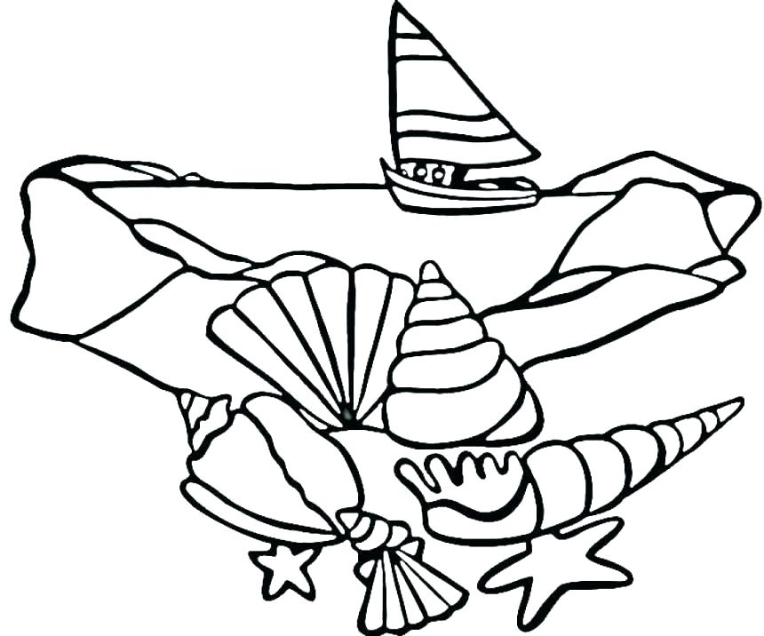 860x716 Sea Shell Coloring Pages Sea Shells Coloring Pages Sea Shell
