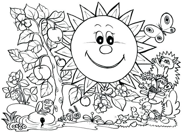 618x454 Seasons Coloring Pages Seasons Coloring Pages Spring Color Pages