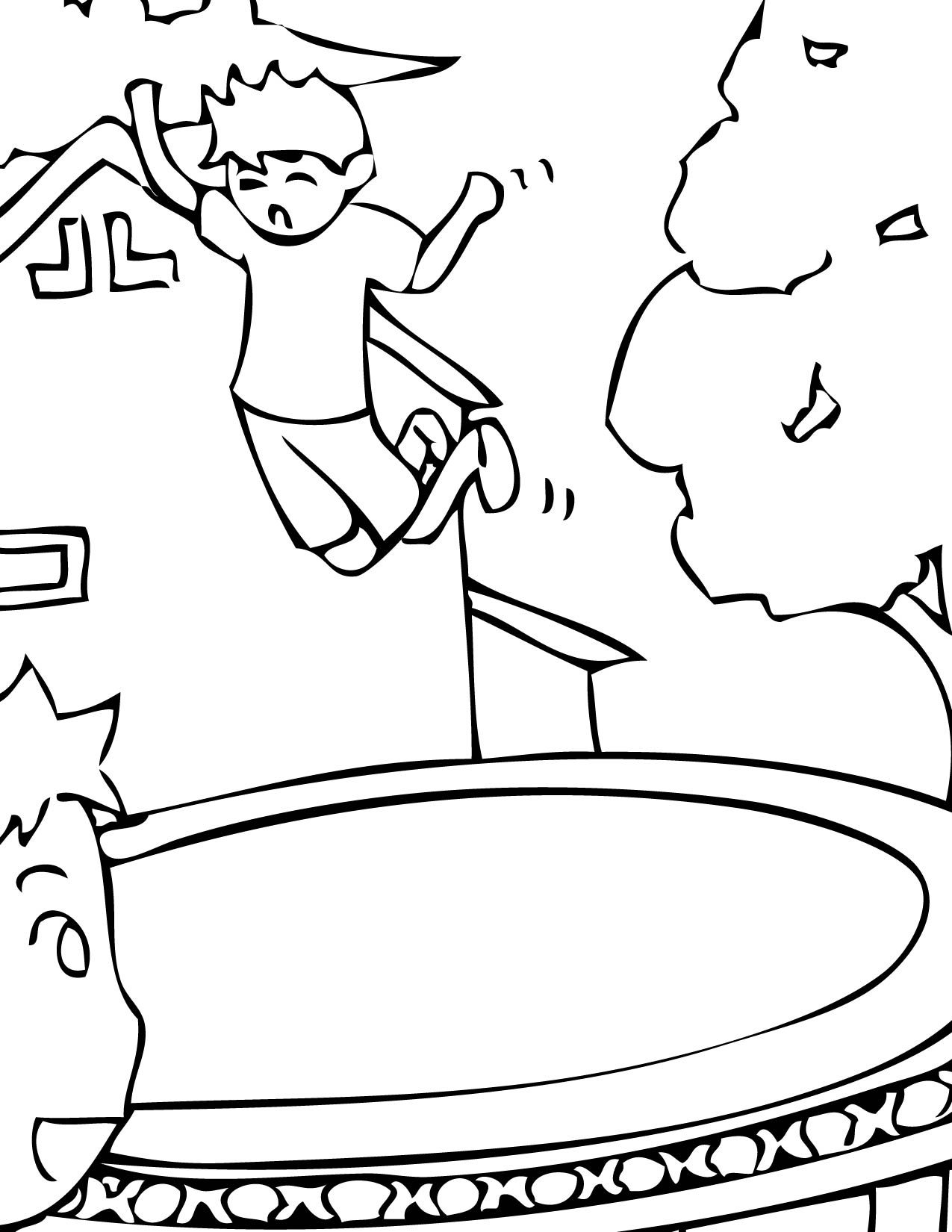 1275x1650 Successful Trampoline Coloring Page Handipoints