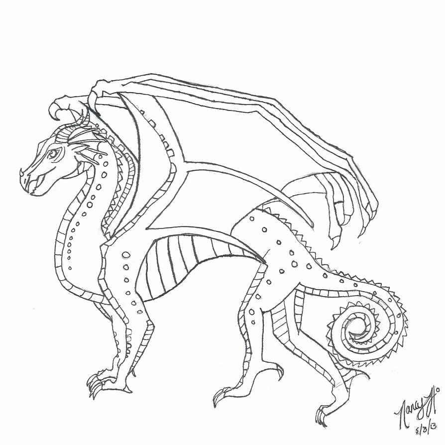 894x894 Awesome Wings Fire Coloring Pages With Seawings Dragon From Best
