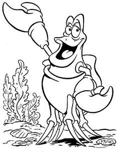 236x305 Little Mermaid Sebastian Coloring Page Printable Coloring Pages