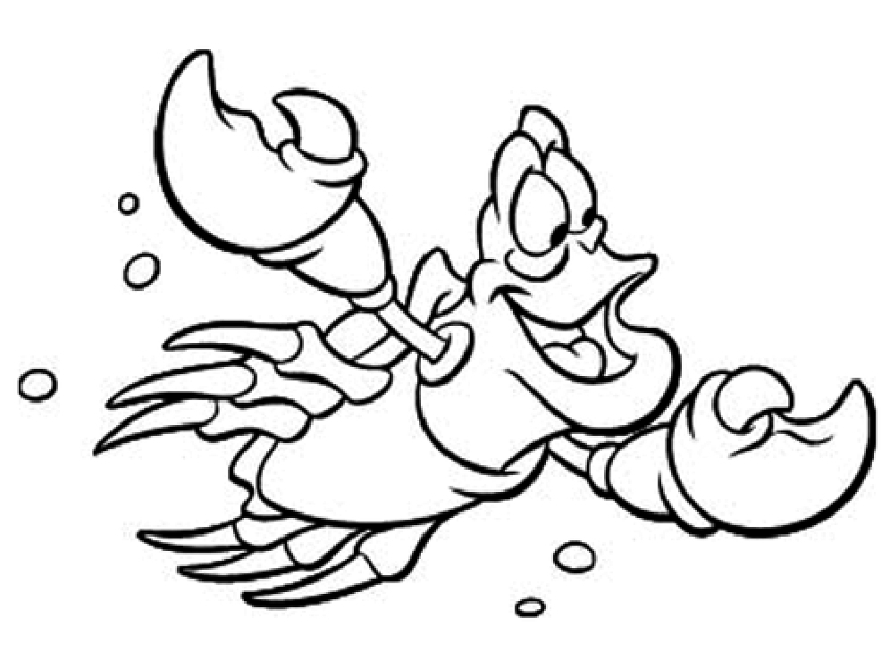 996x748 Little Mermaid Sebastian Coloring Pages Disneys The Little Mermaid