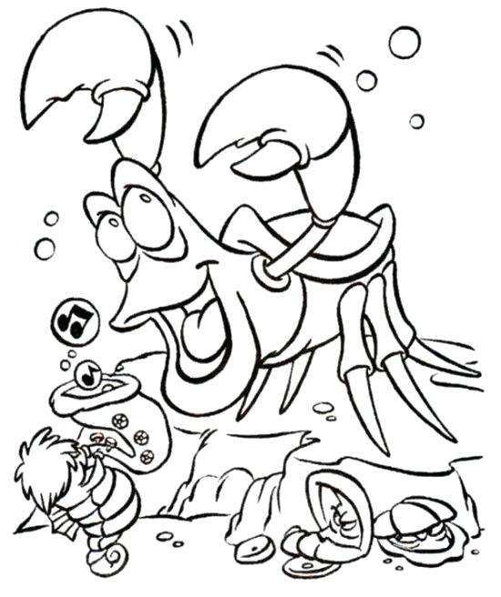 550x656 Sebastian Coloring Pages Drawn Crab Coloring Page 4 St Sebastian