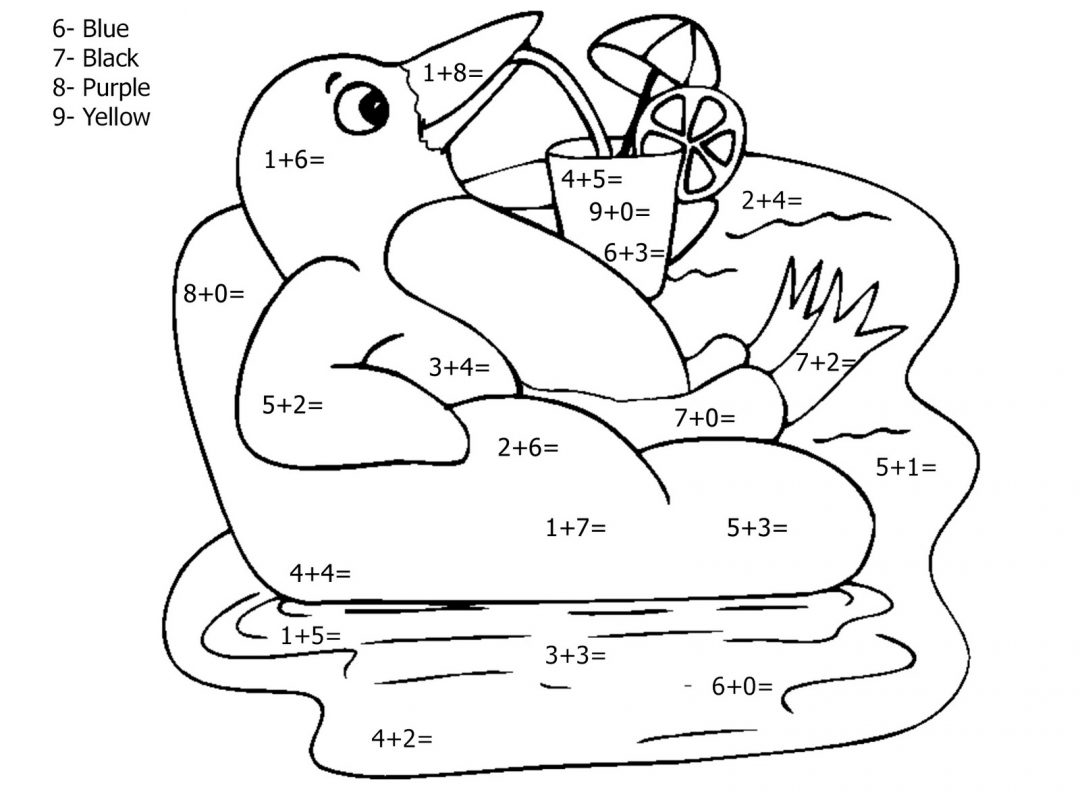 1080x800 2nd Grade Coloring Pages Printable Math Free For Kids Sheet
