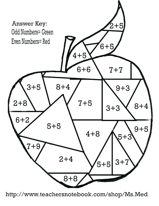550x712 2nd Grade Math Coloring Worksheets