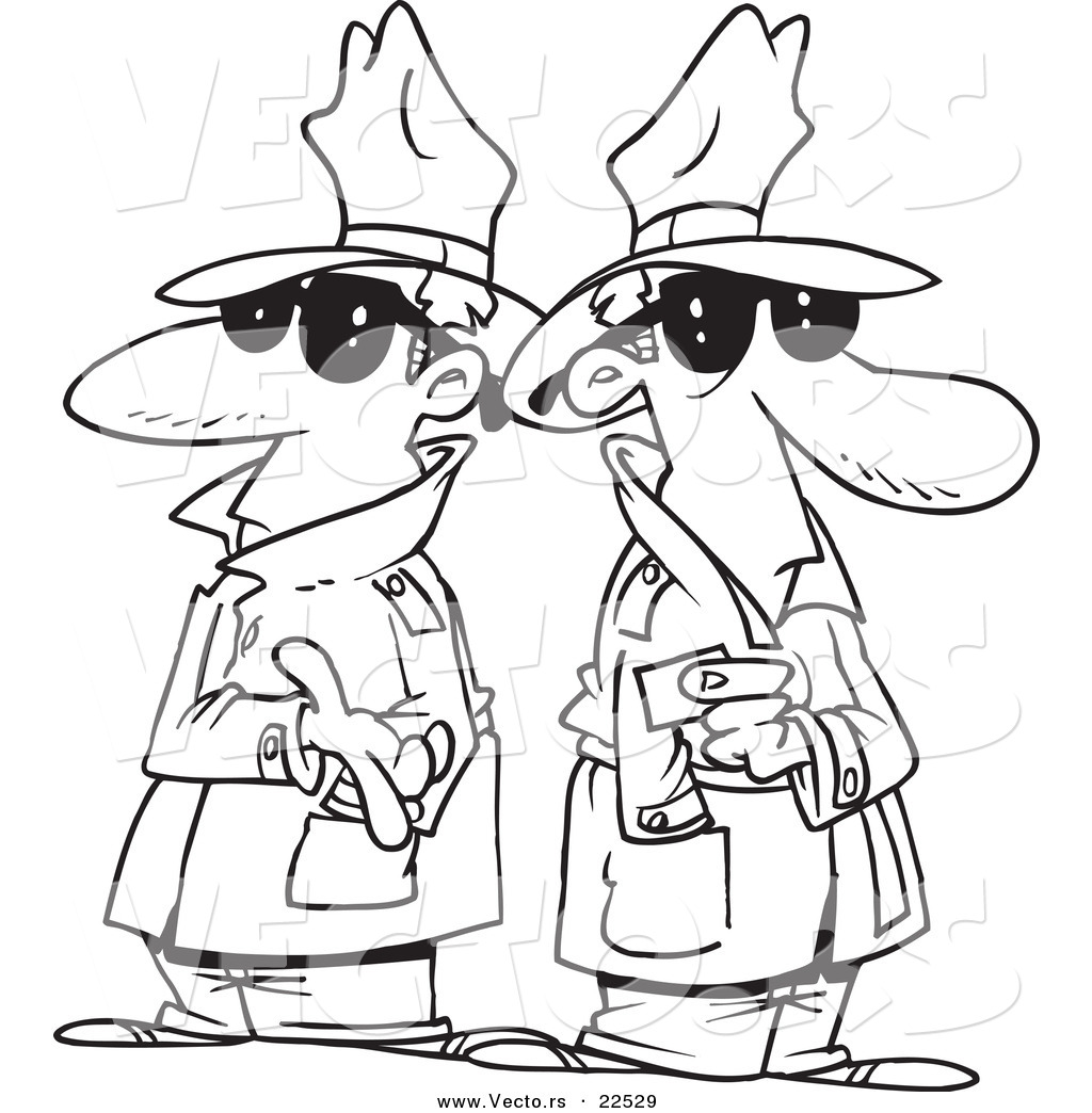 1024x1044 Vector Of A Cartoon Undercover Men